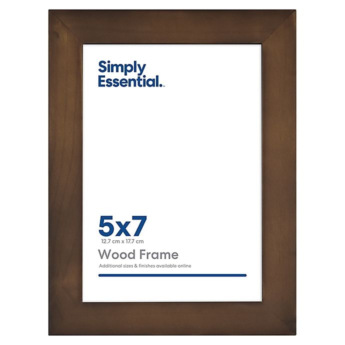 slide 1 of 1, Simply Essential Gallery Wood Picture Frame - Walnut, 5 in x 7 in