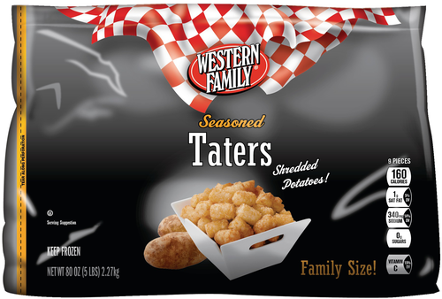 slide 1 of 1, Western Family Seasoned Taters Family Size, 80 oz