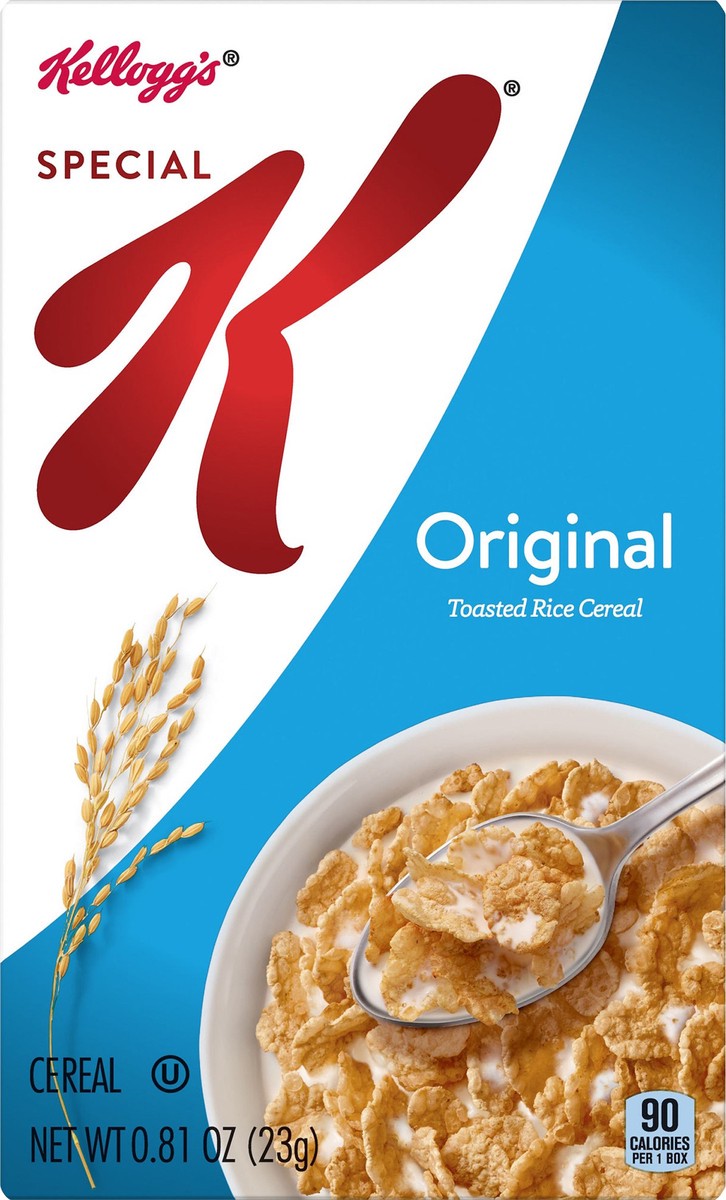 slide 4 of 7, Special K Kellogg's Special K Breakfast Cereal, 11 Vitamins and Minerals, Made with Folic Acid, B Vitamins and Iron, Original, 0.81oz Box, 1 Box, .81 oz