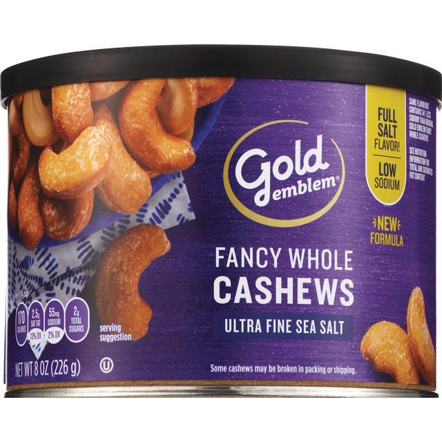 slide 1 of 1, GOLD EMBLEM Ge Microsalt Whole Cashews, 1 ct