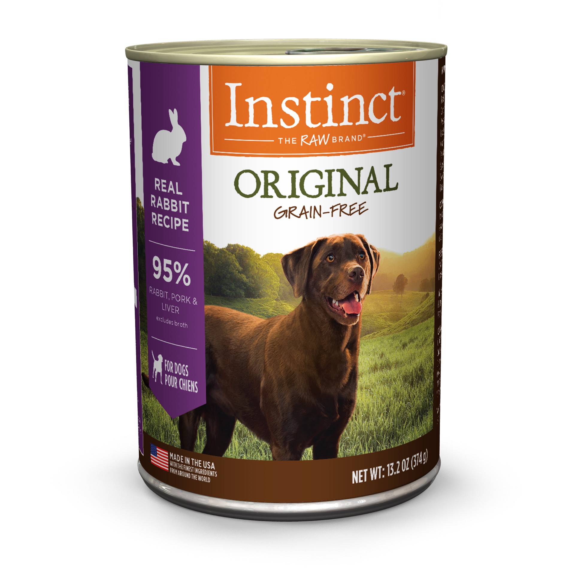 slide 1 of 6, Instinct Original Rabbit Wet Dog Food, 13.2 oz. Can, 0.82 lb