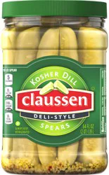 Claussen Deli-Style Kosher Dill Pickle Spears, 64 fl. oz. Jar