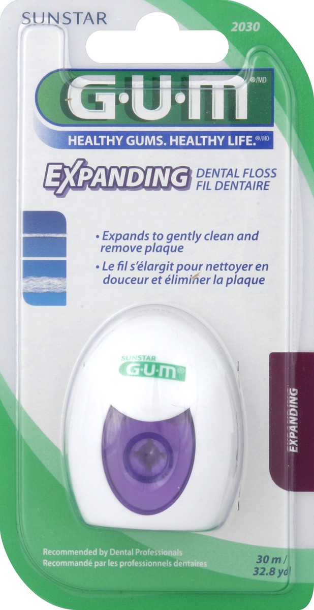 slide 2 of 3, G-U-M Dental Floss Expanding, 32.8 yd