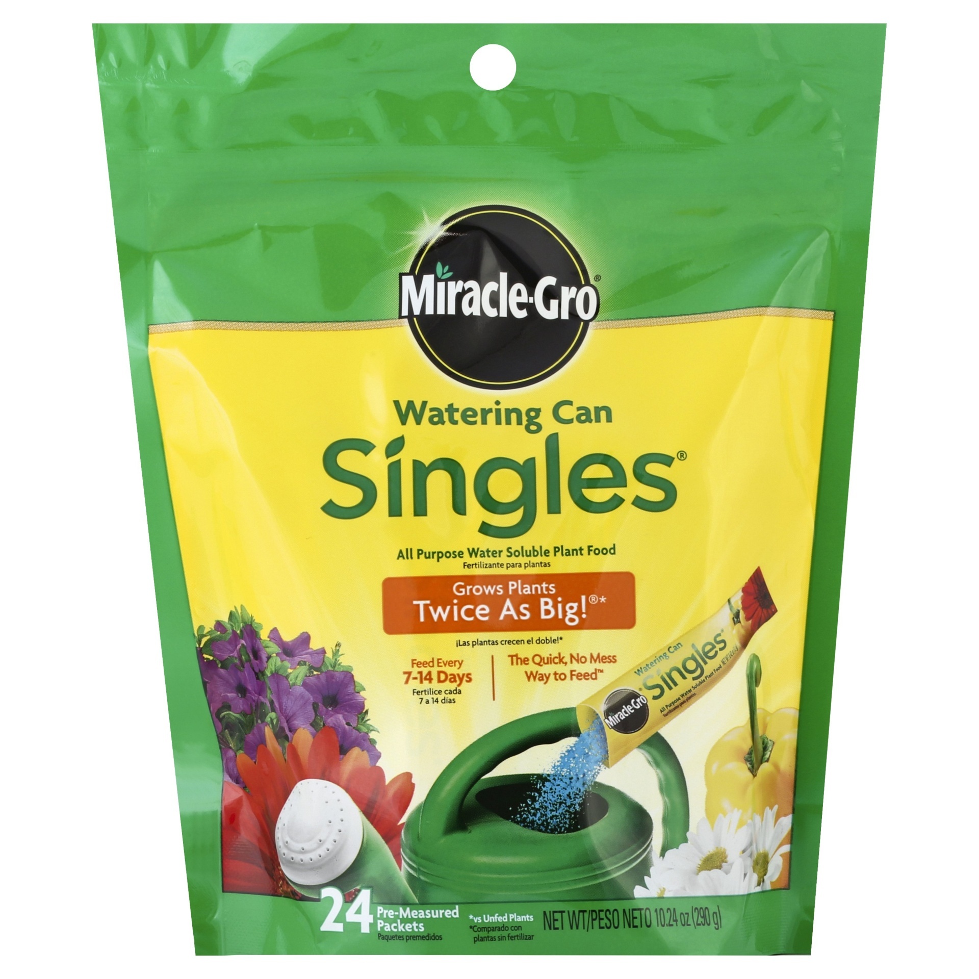 slide 1 of 1, Miracle-Gro Plant Food, All Purpose, Water Soluble, Pre-Measured Packets, 24 Each, 24 ct