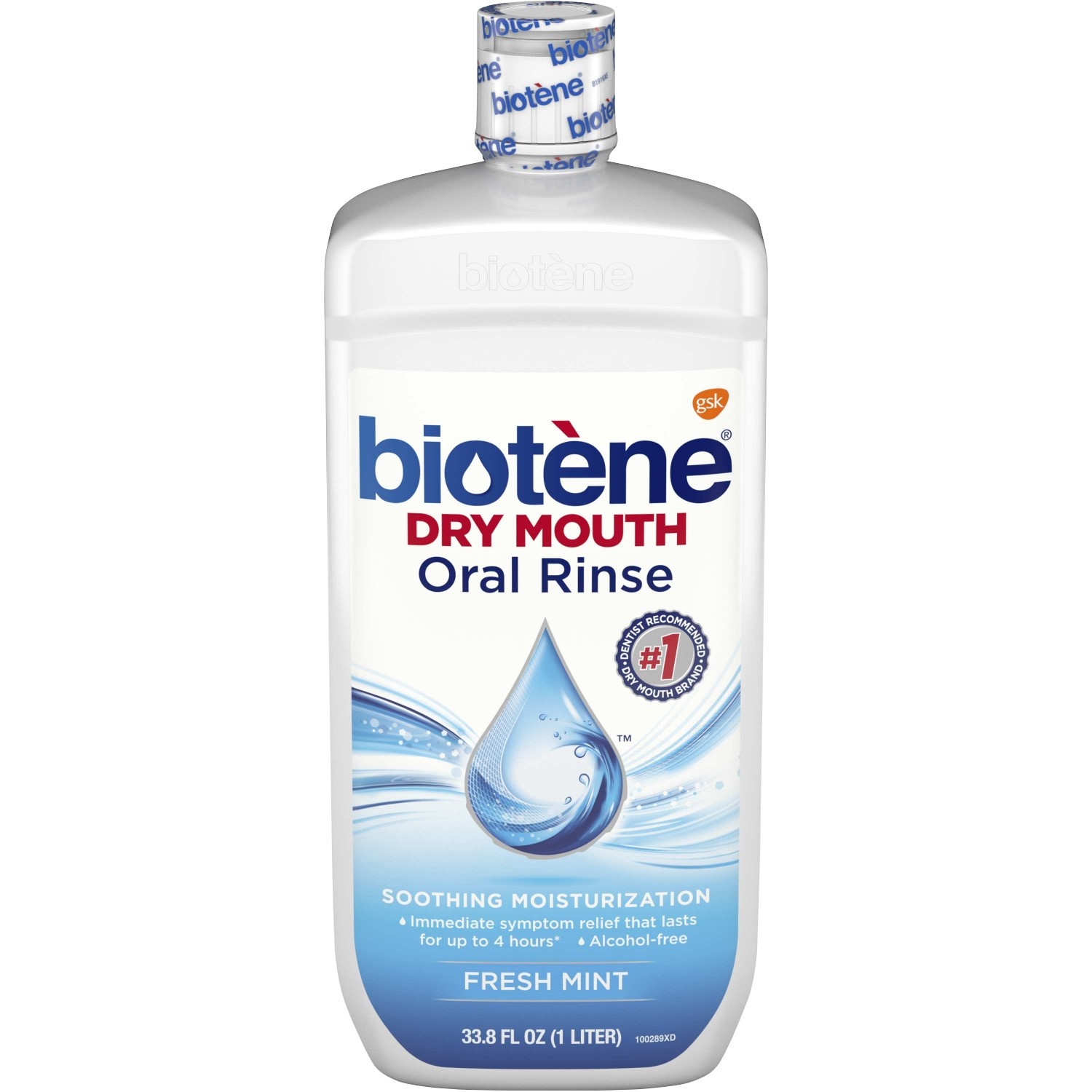 slide 1 of 3, Biotène Biotene Fresh Mint Dry Mouth Oral Rinse - 33.8 fl oz, 33.8 fl oz