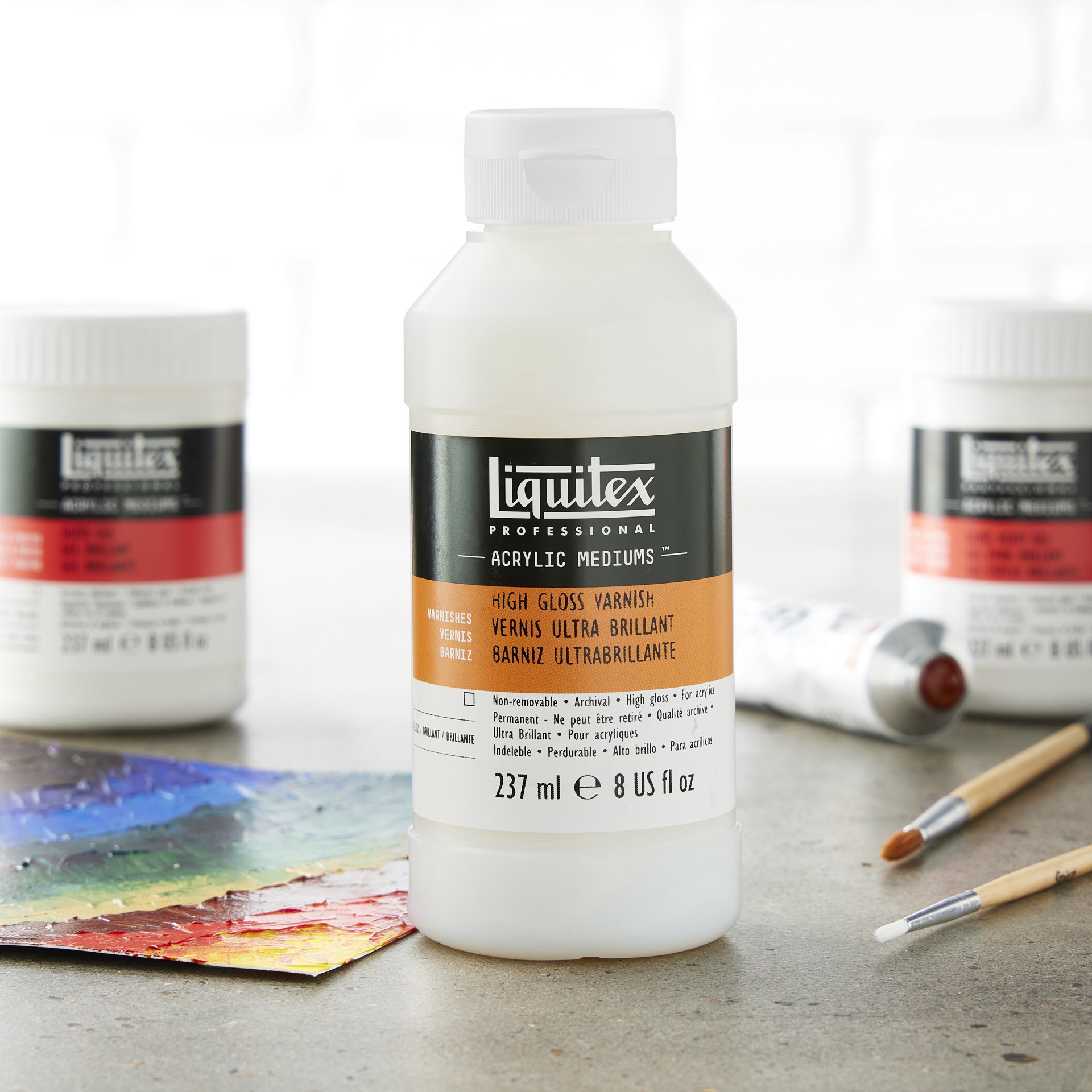 slide 3 of 3, Liquitex High Gloss Varnish, 8 fl oz