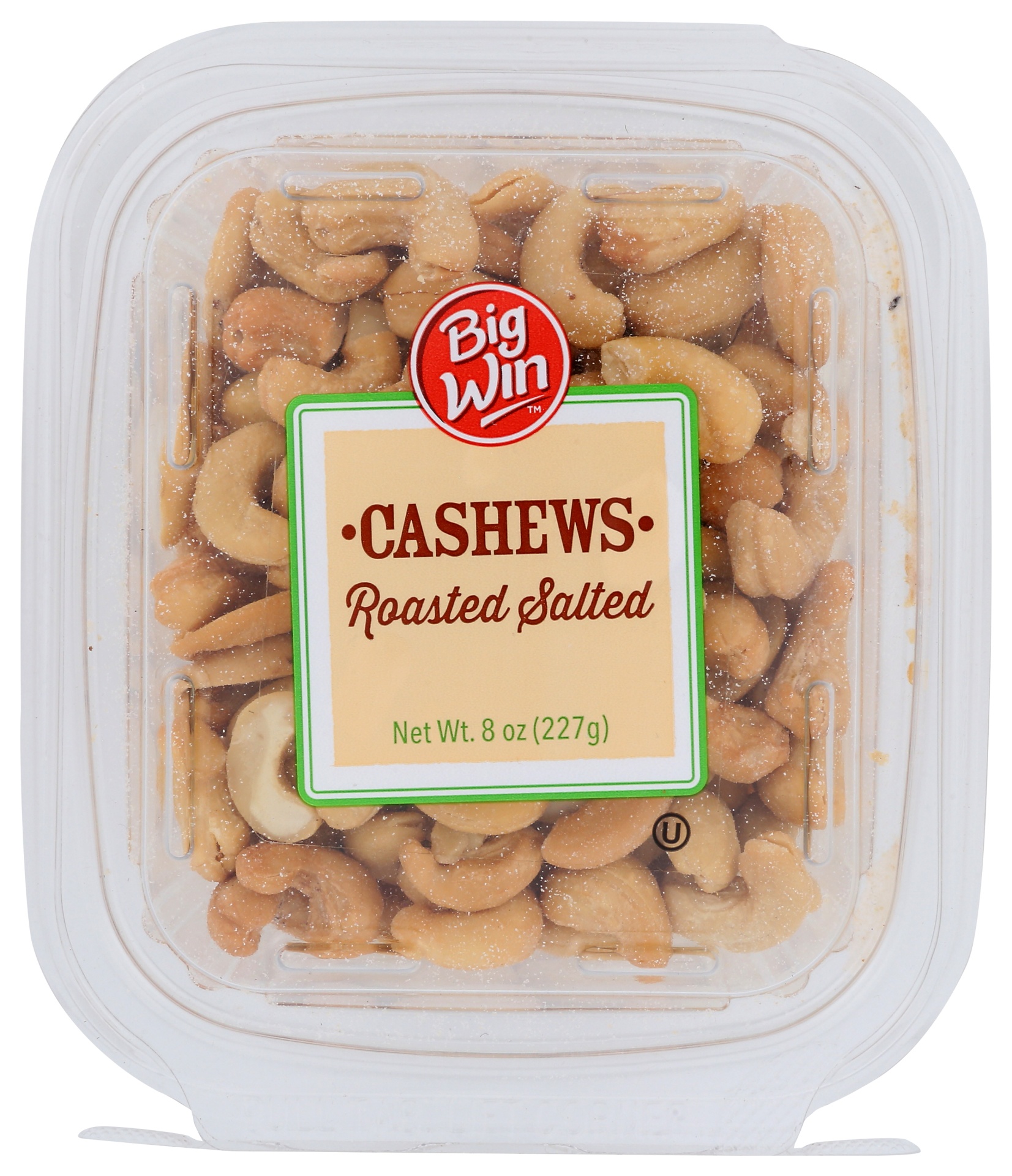 slide 1 of 1, Big Win Roasted Salted Cashews, 8 oz
