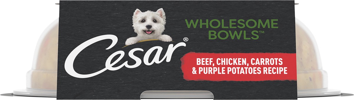 Cesar Wholesome Bowls Beef, Chicken, Carrots & Potatoes Wet Dog Food 3