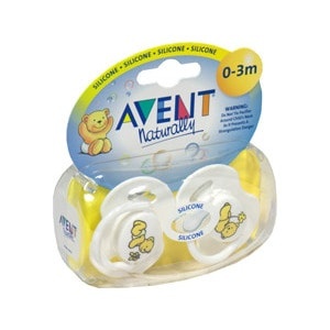 slide 1 of 1, Avent Naturally Silicone Pacifier 0-3 Months, 2 ct