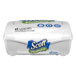 Scott Naturals Flushable Cleansing Cloth Wipes Tub