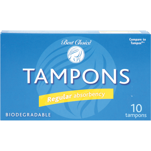 slide 1 of 1, Best Choice Regular Absorbency Tampons, 10 ct