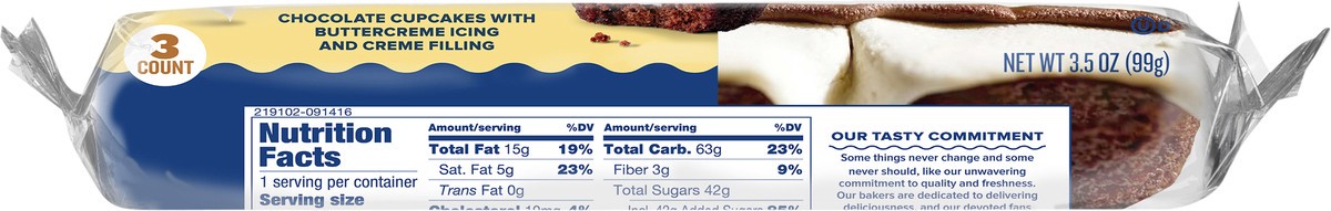 slide 10 of 11, Tastykake Buttercreme Iced Cupkakes 3.5 oz. Pack, 3 ct