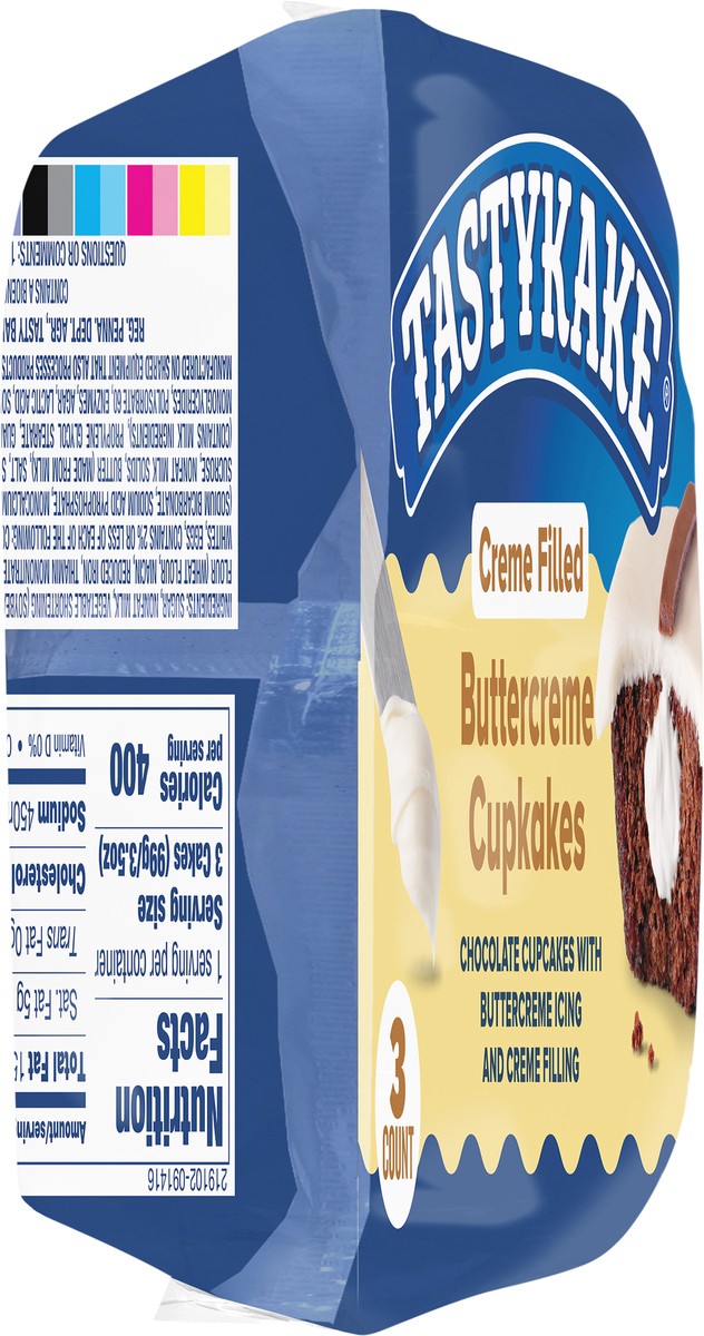 slide 4 of 11, Tastykake Buttercreme Iced Cupkakes 3.5 oz. Pack, 3 ct