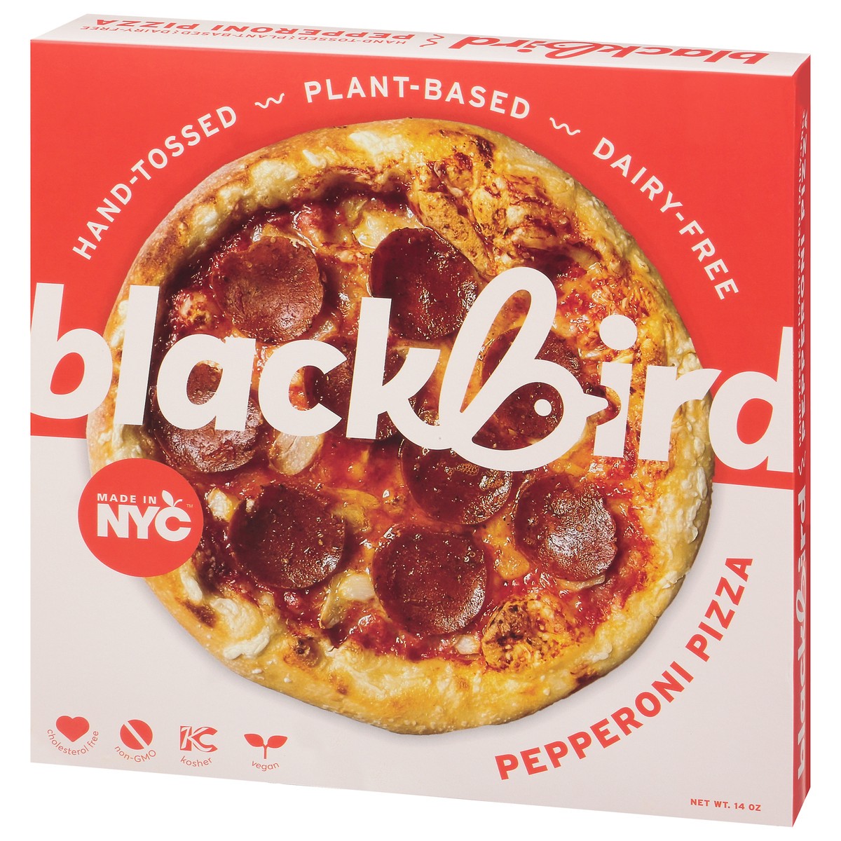 slide 14 of 14, Blackbird Pepperoni Plant Based Pizza, 14 oz