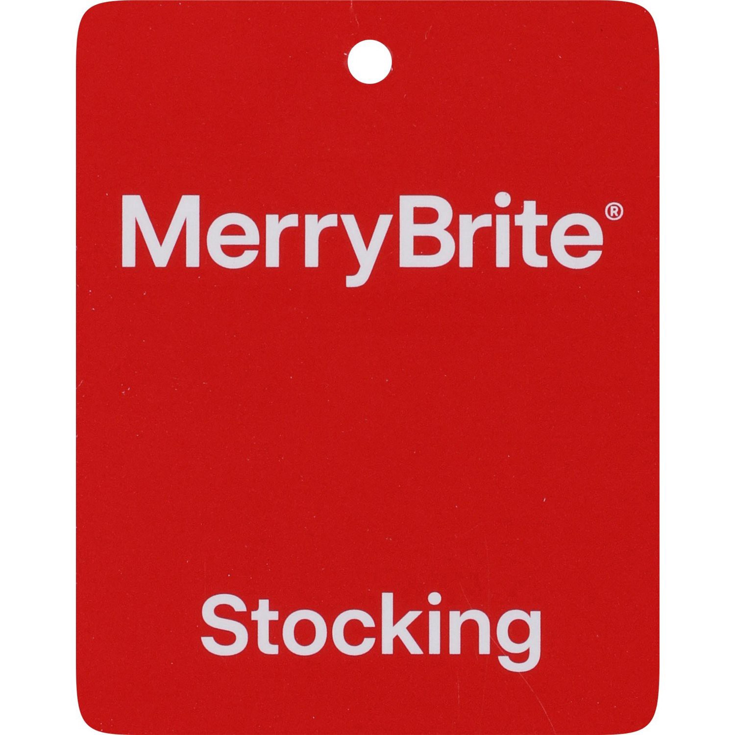 slide 2 of 3, Merry Brite Plush Stocking, Cream, 21 In, 1 ct