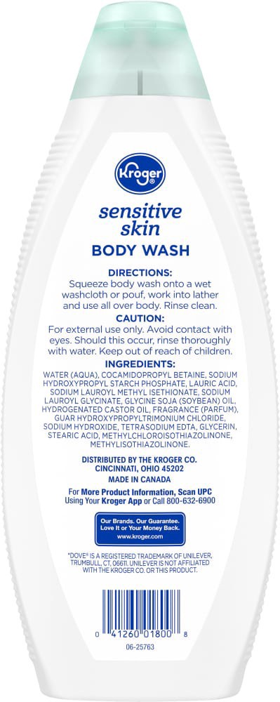slide 2 of 2, Kroger Sensitive Skin Body Wash, 22 fl oz