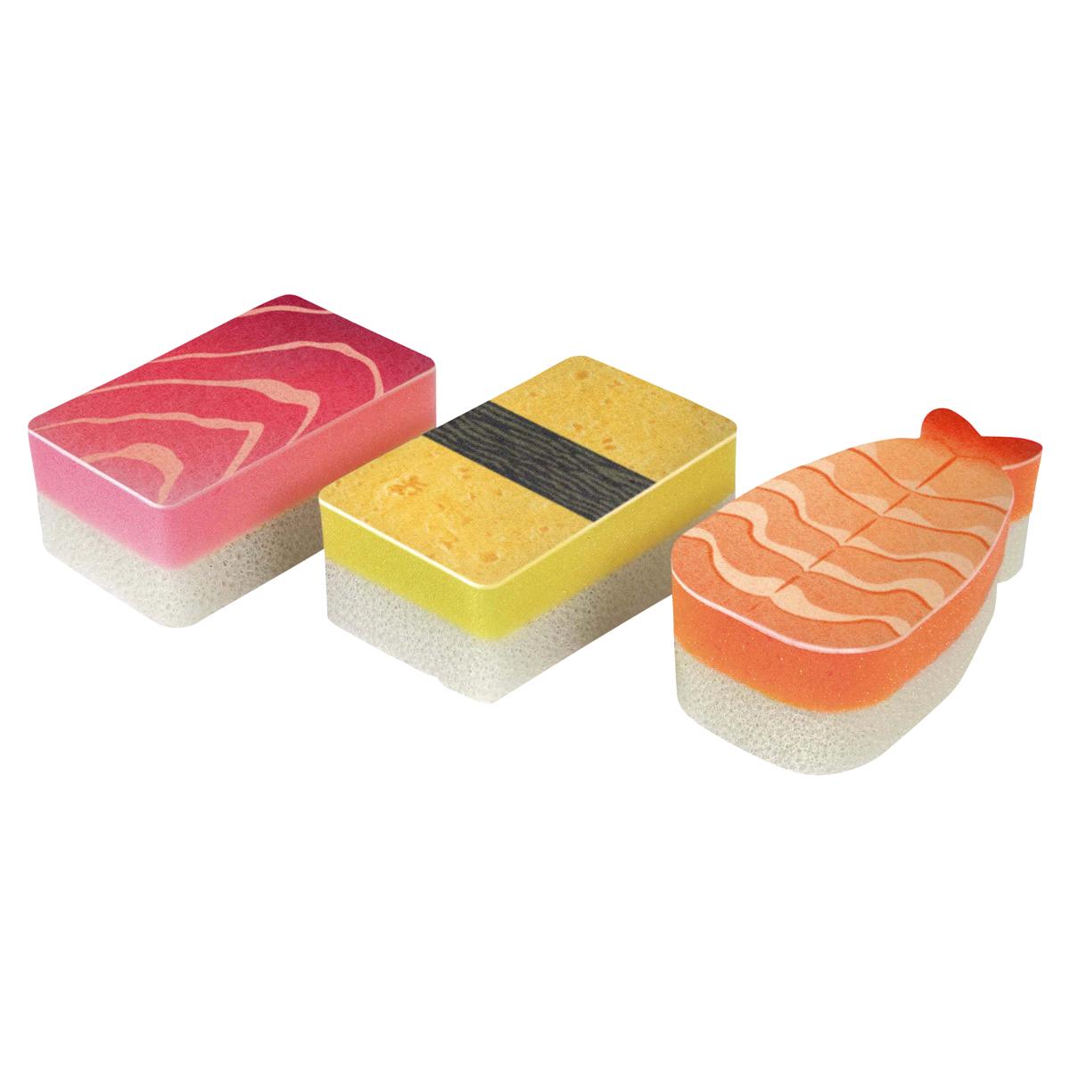 slide 1 of 1, Fred Wasabi Sushi Sponges, 3 ct