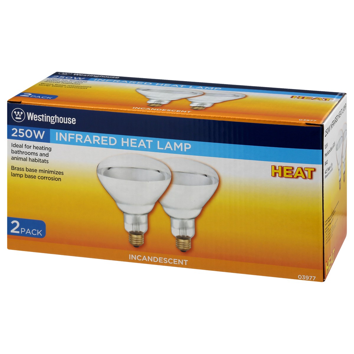 slide 4 of 4, Westinghouse 250 Watts 2 Pack Incandescent Infrared Heat Lamps 2 ea, 2 ct