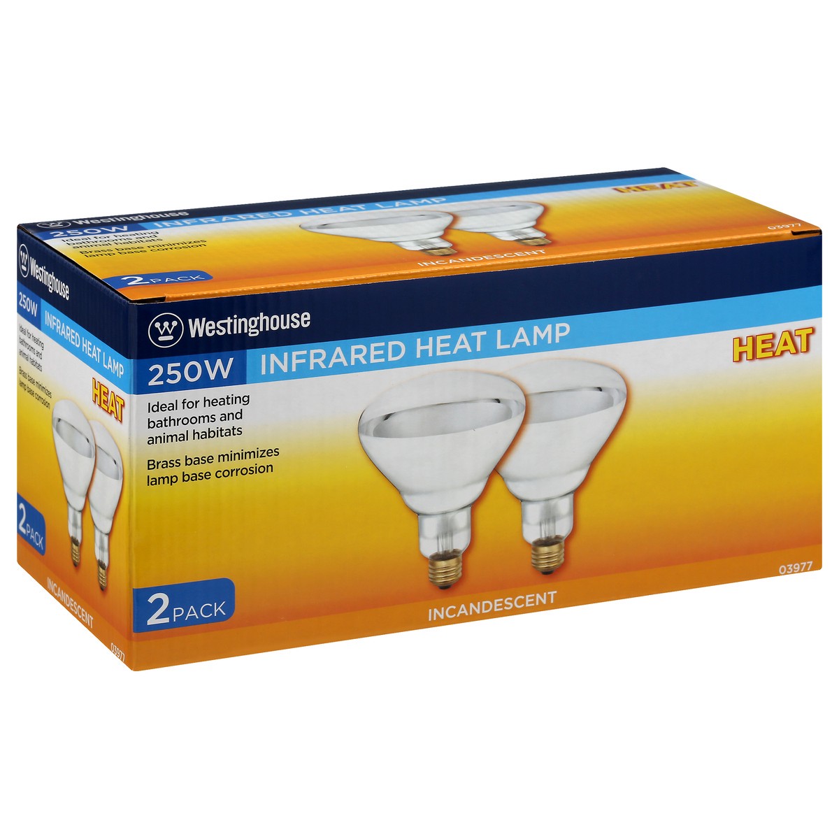 slide 3 of 4, Westinghouse 250 Watts 2 Pack Incandescent Infrared Heat Lamps 2 ea, 2 ct
