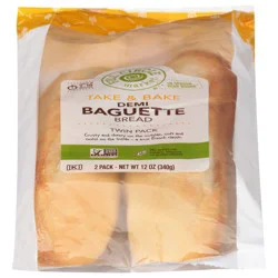 Full Circle Market Take & Bake Demi Baguette Bread Twin Pack 2 ea