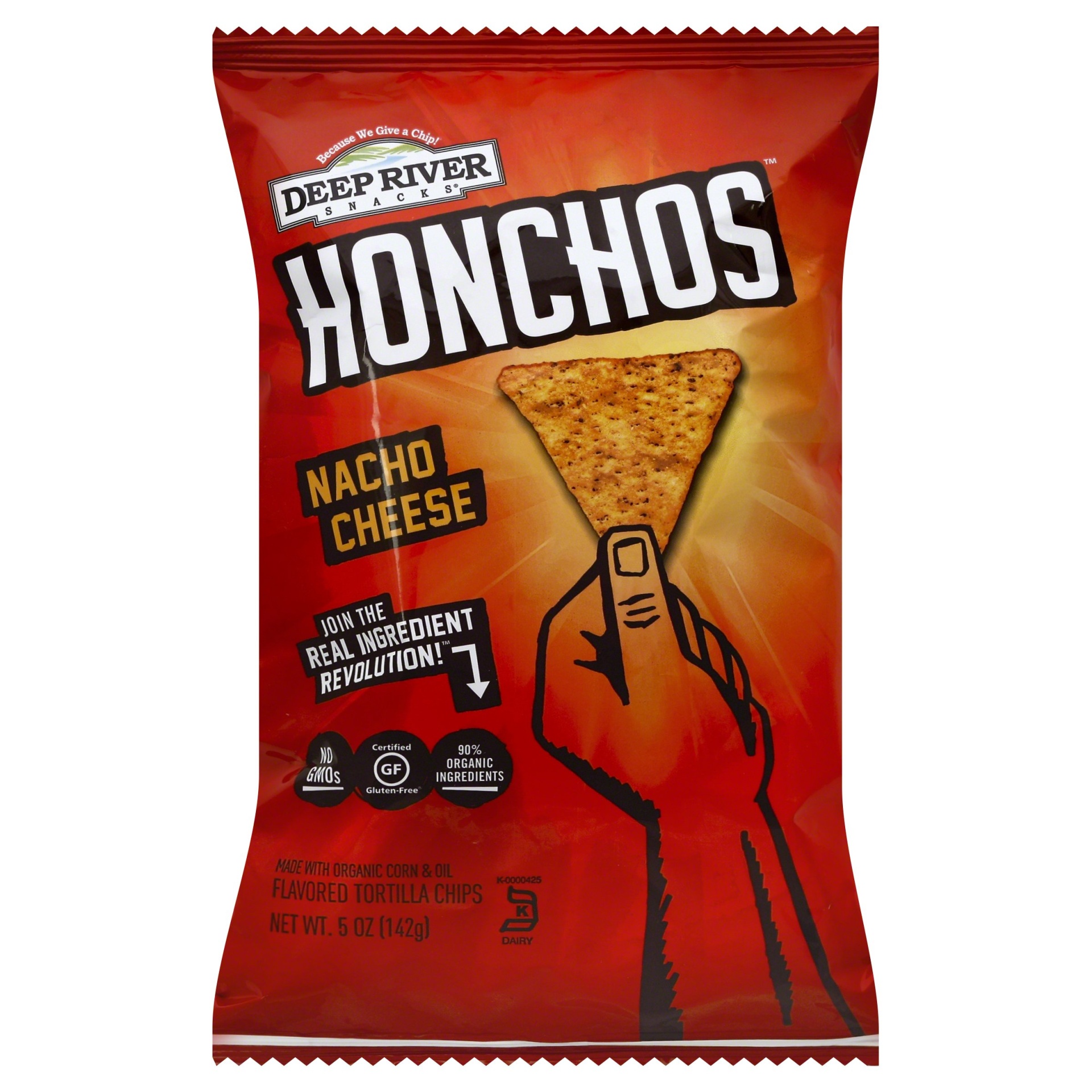 slide 1 of 1, Deep River Snacks Honchos Nacho Cheese Tortilla Chips, 5 oz