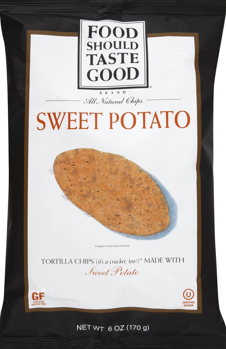 slide 5 of 6, Food Should Taste Good Sweet Potato Tortilla Chips, 6 oz