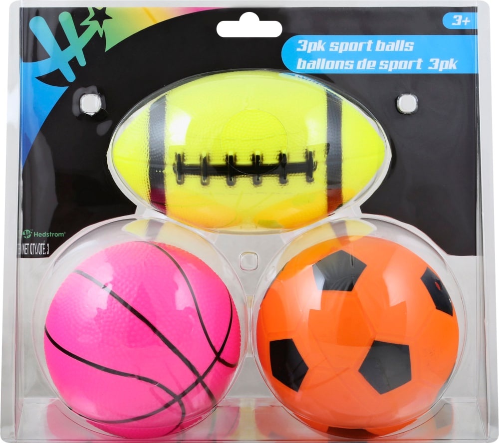 slide 1 of 1, Hedstrom Toys Rainbow Vinyl Football - Orange/Pink, 7 in