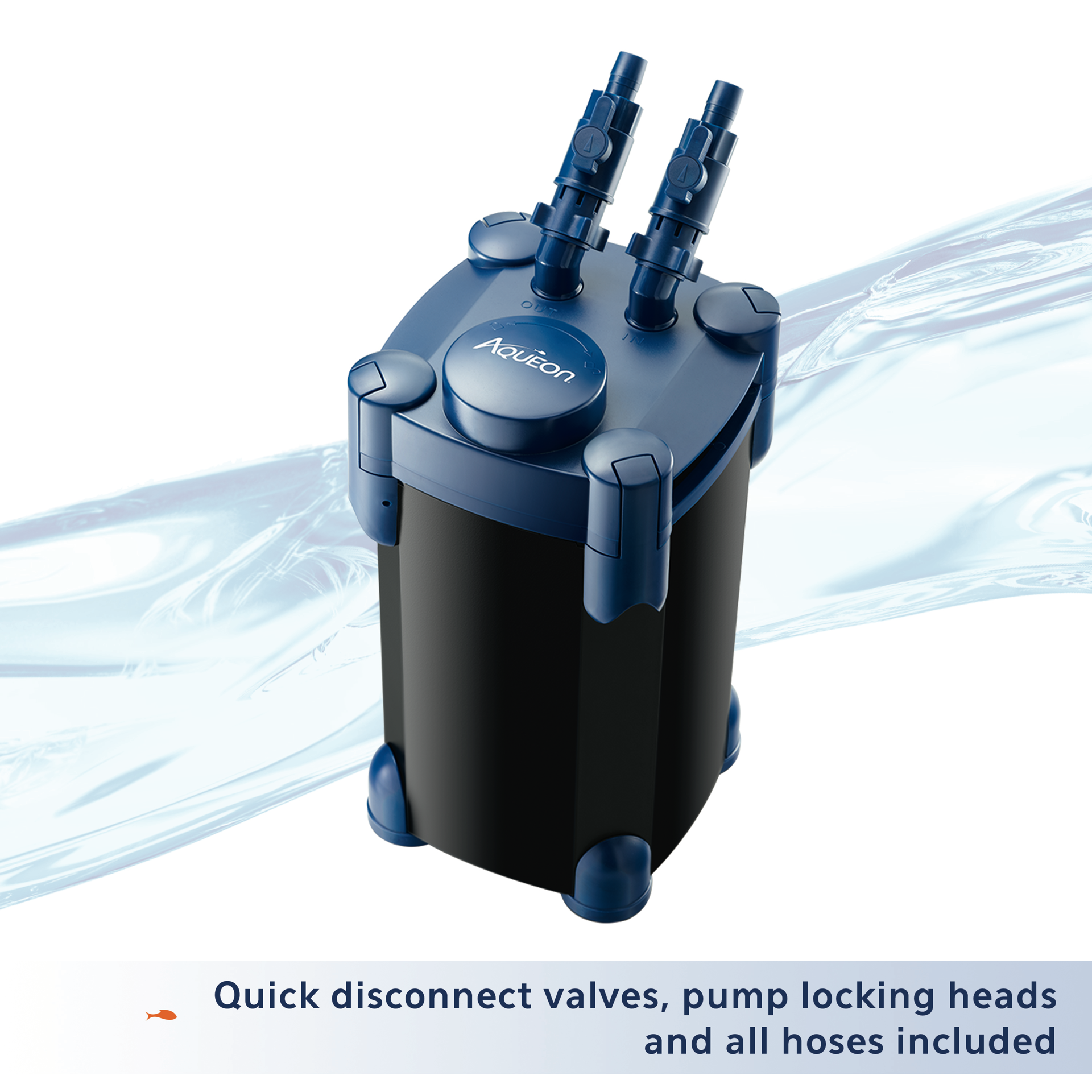 slide 8 of 9, Aqueon QuietFlow Canister Aquarium Filter up to 55 Gallons, 1 ct