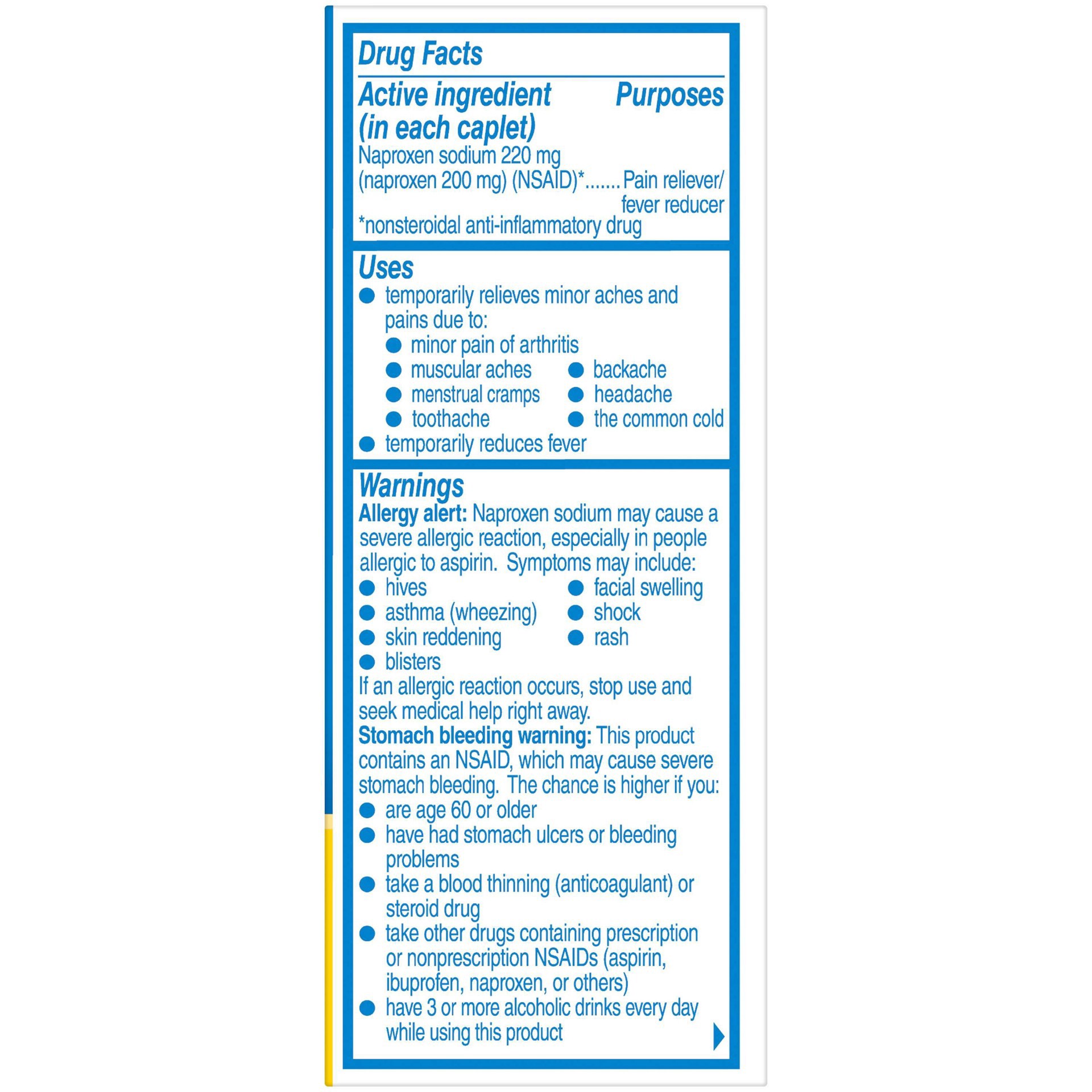 slide 6 of 9, Aleve Pain Reliever/Fever Reducer Naproxen 220mg Tablets, 24 ct