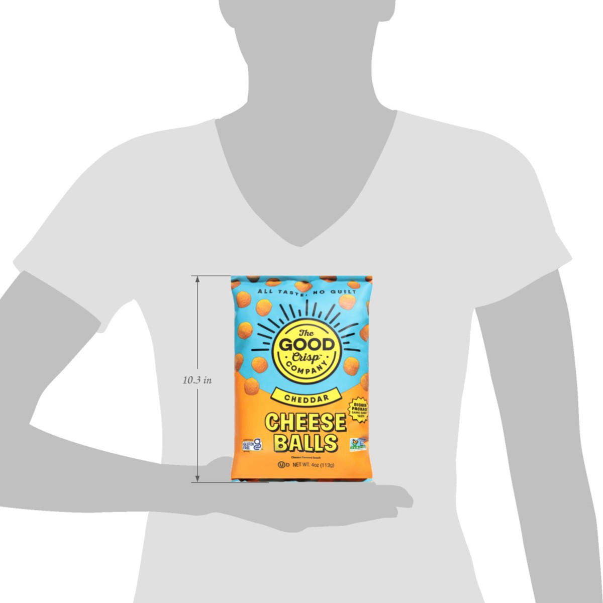 slide 12 of 14, The Good Crisp Company Cheddar Cheese Balls 4 oz, 4 oz