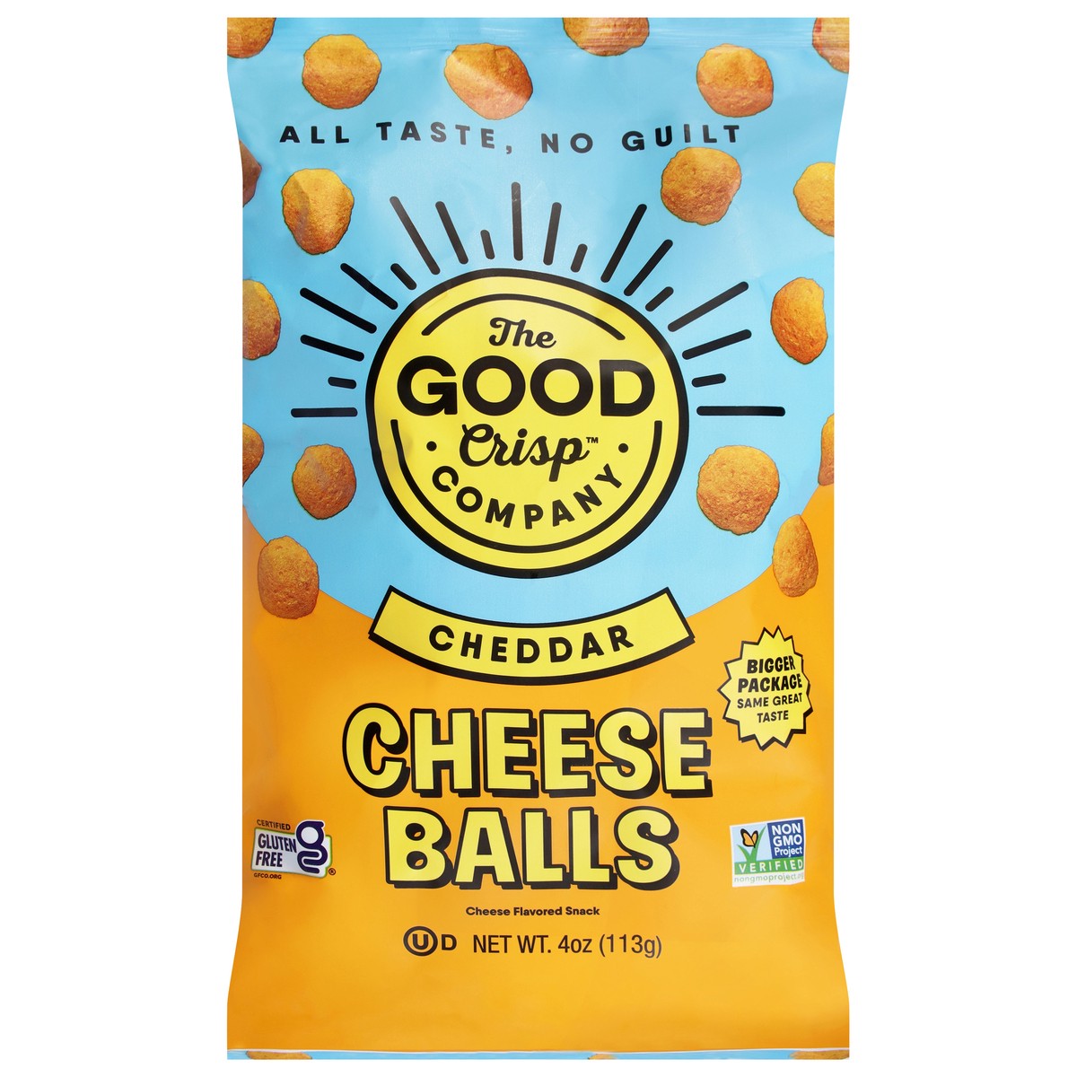 slide 1 of 14, The Good Crisp Company Cheddar Cheese Balls 4 oz, 4 oz