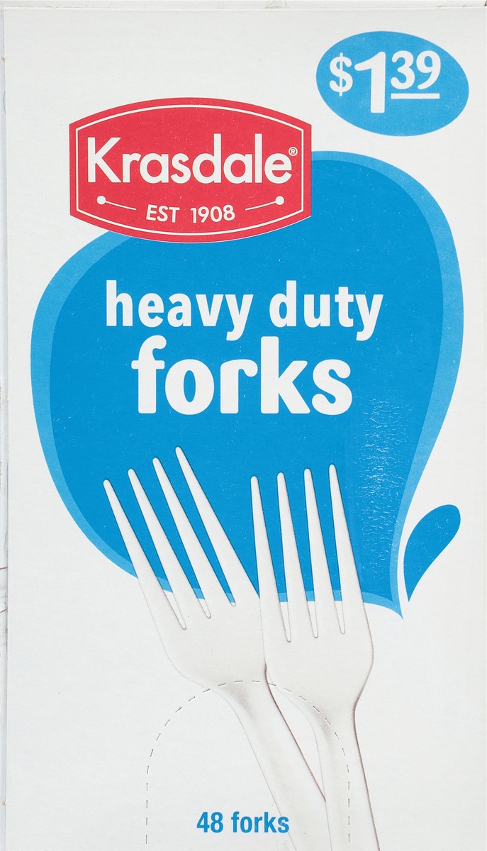 slide 5 of 13, Krasdale Heavy Duty Forks 48 ea, 48 ct