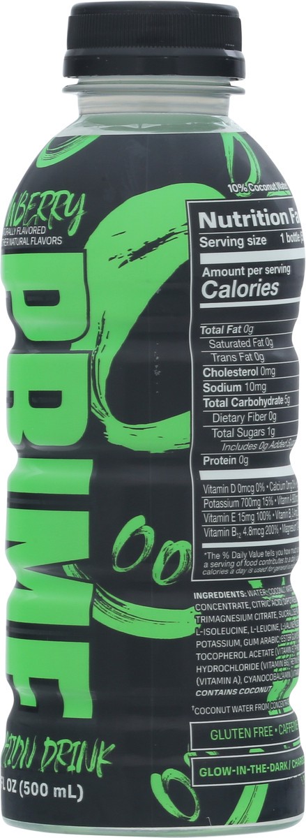 slide 6 of 13, Prime Hydration Glowberry 16.9oz, 16.9 fl oz