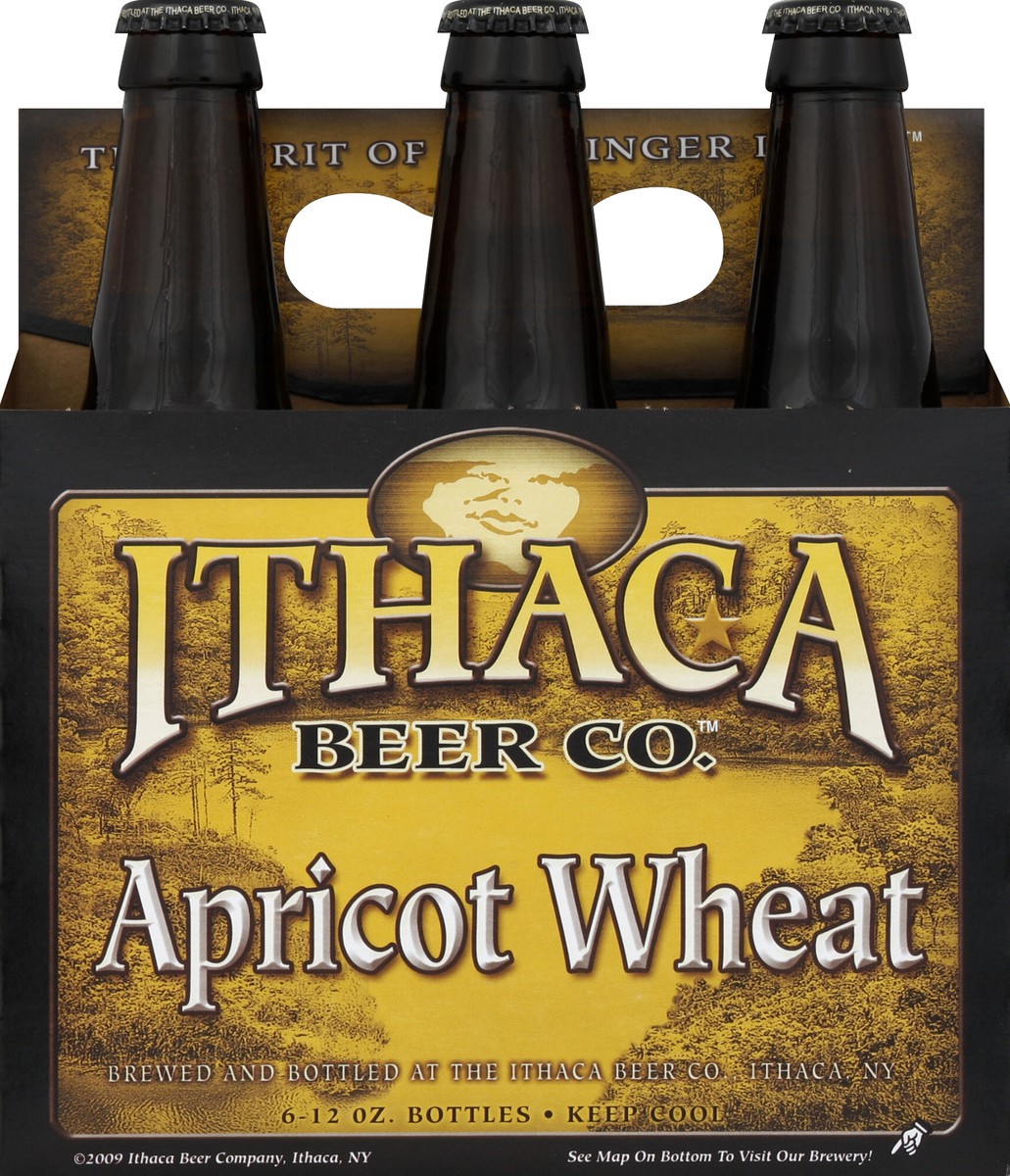 slide 2 of 4, Ithaca Cold-Crafted Apricot Wheat Beer, 6 ct; 12 fl oz