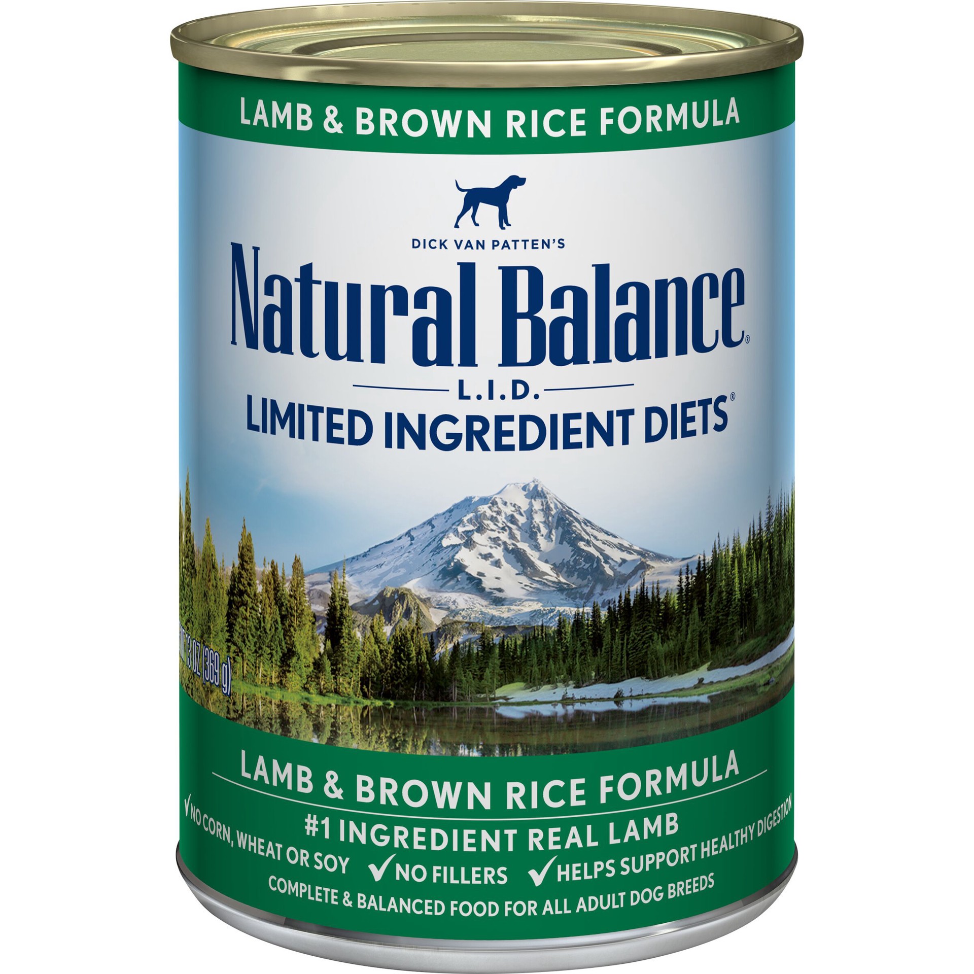 slide 1 of 2, Natural Balance L.I.D. Limited Ingredient Diets Lamb & Brown Rice Formula Wet Dog Food, 13-Ounce Can, 13 oz