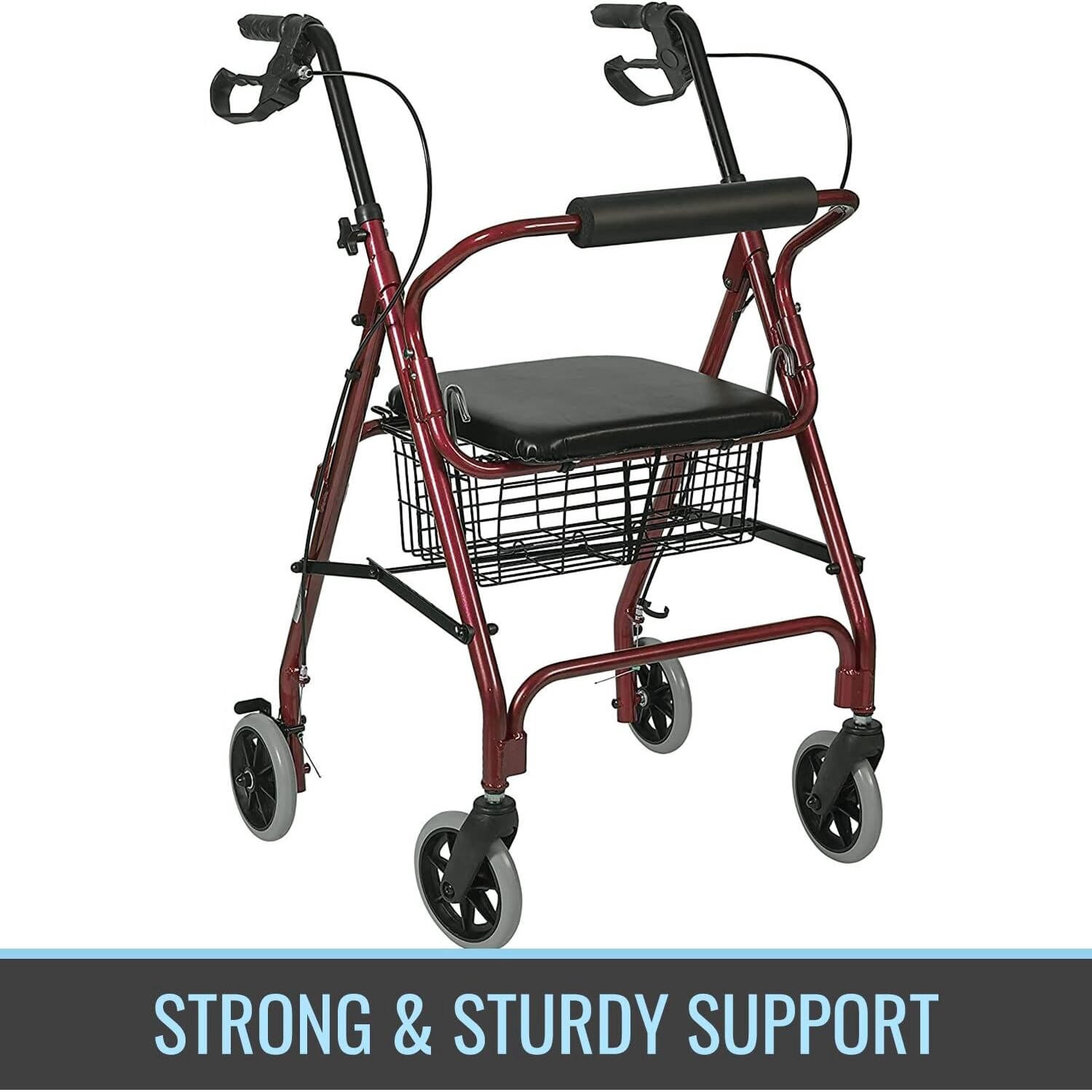 slide 3 of 4, Dmi Lightweight Folding Aluminum Rollator Walker, 1 ct
