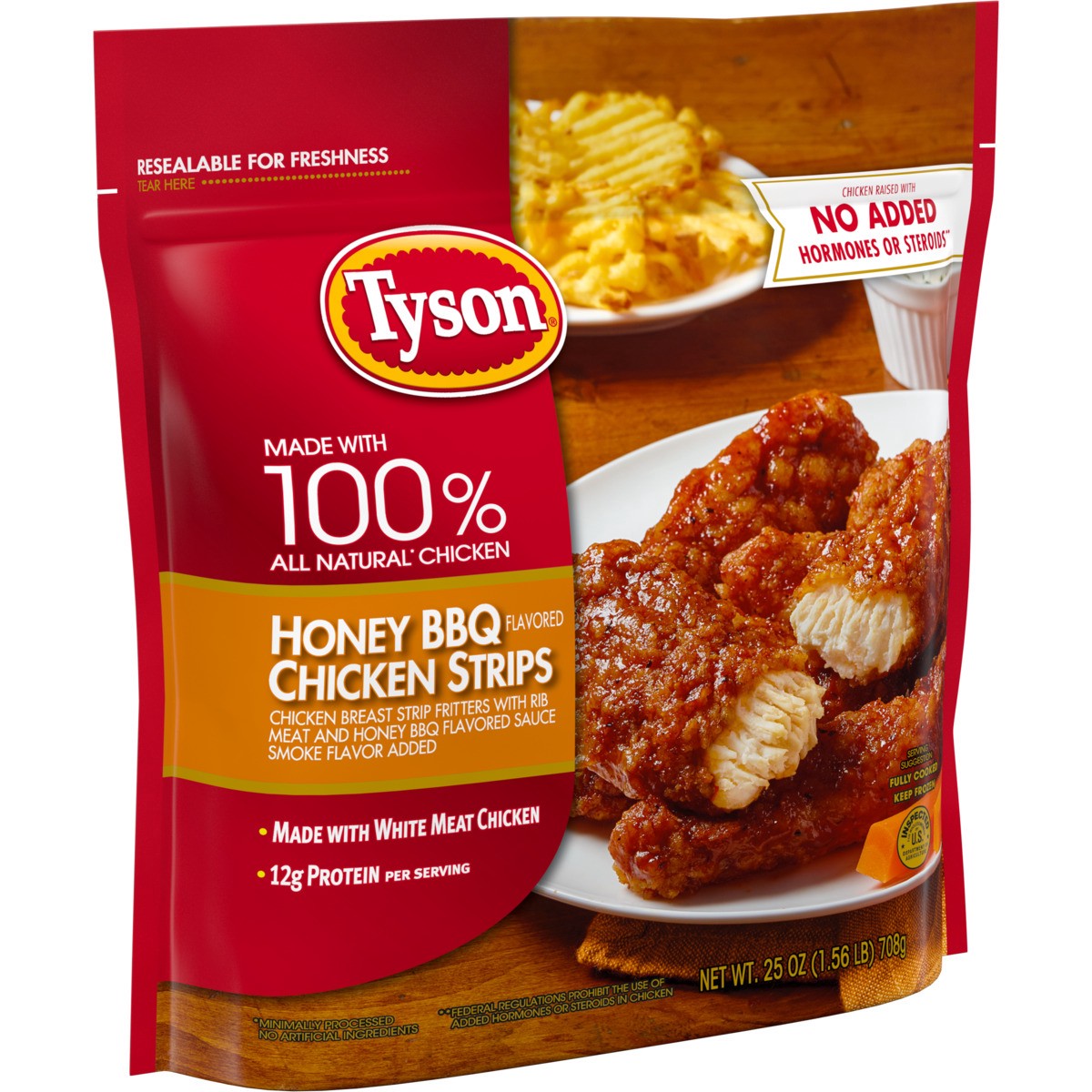 slide 4 of 4, Tyson Honey BBQ Chicken Strips, 25 oz (Frozen), 25 oz
