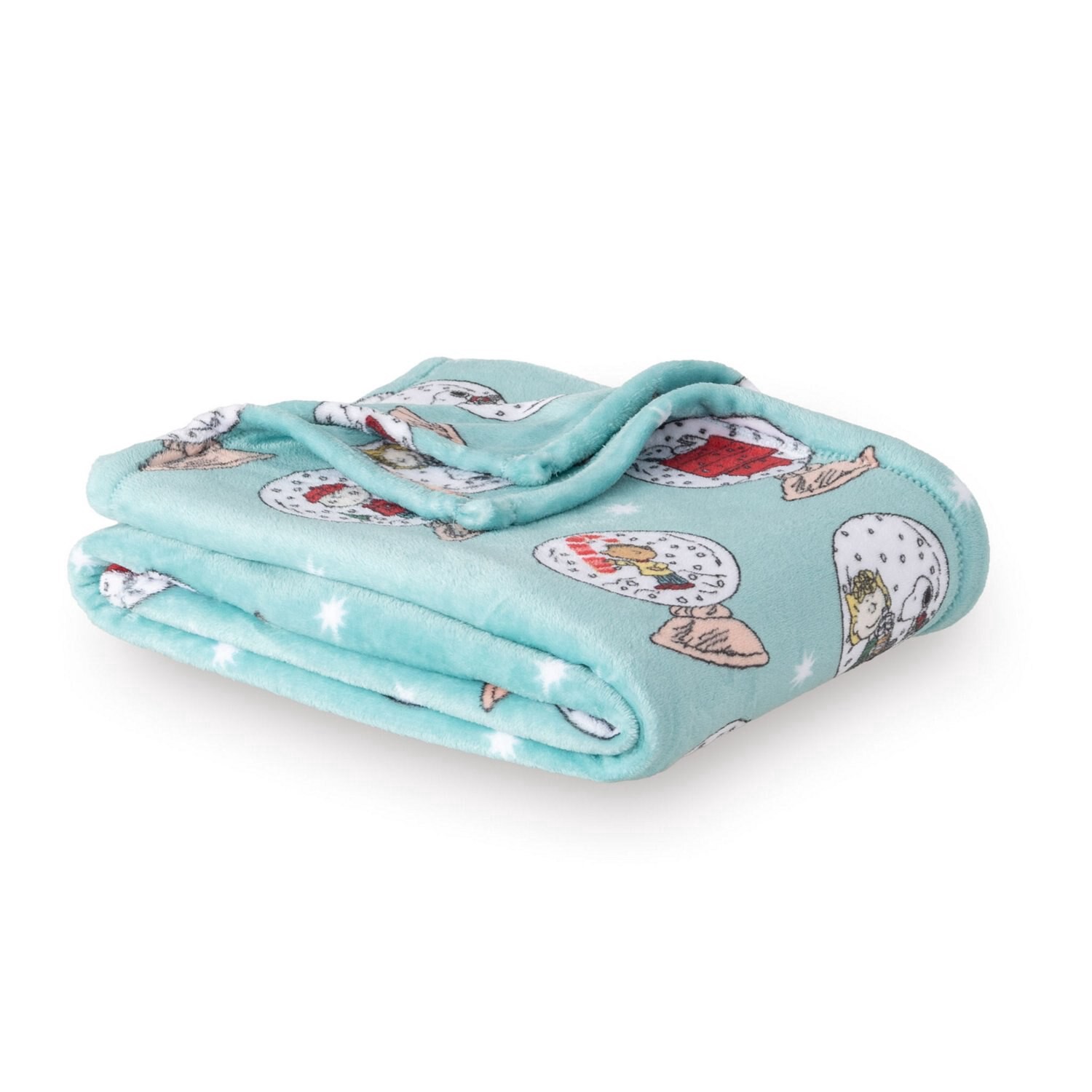slide 6 of 6, Peanuts Snoopy Snow Globes Velvetloft Throw Blanket, 50 X 60 In, 1 ct