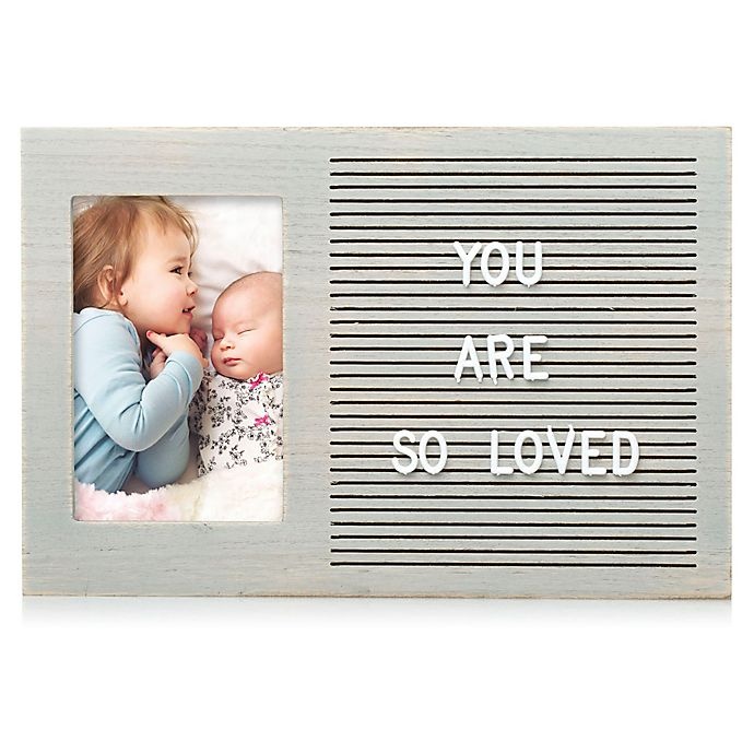 slide 1 of 7, Pearhead Letterboard Picture Frame - Distressed Gray, 1 ct