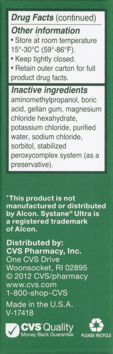 slide 2 of 5, CVS Health Lubricant Eye Drops For Irritated Eyes, 0.5 fl oz; 15 ml