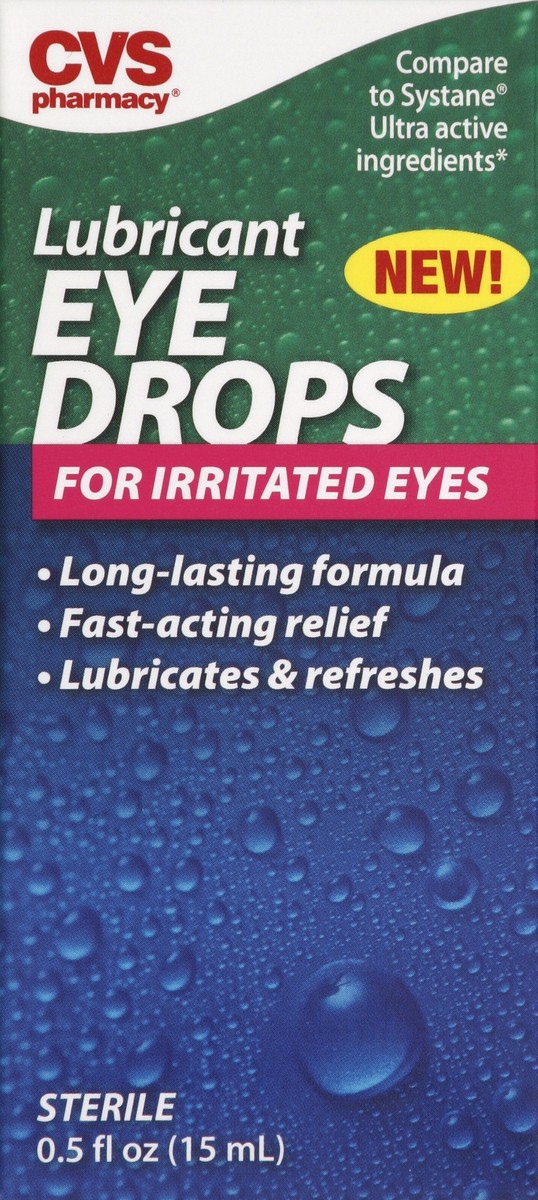 slide 1 of 5, CVS Health Lubricant Eye Drops For Irritated Eyes, 0.5 fl oz; 15 ml