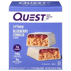 Quest Hero Protein Bar, Blueberry Cobbler Flavor, Crispy