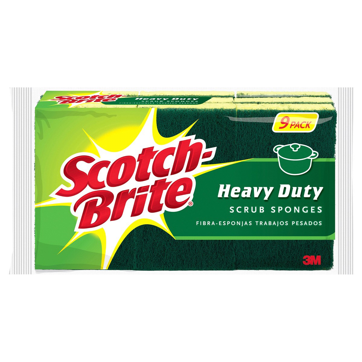 slide 1 of 8, Scotch-Brite 9 Pack Heavy Duty Scrub Sponges 9 ea, 9 ct