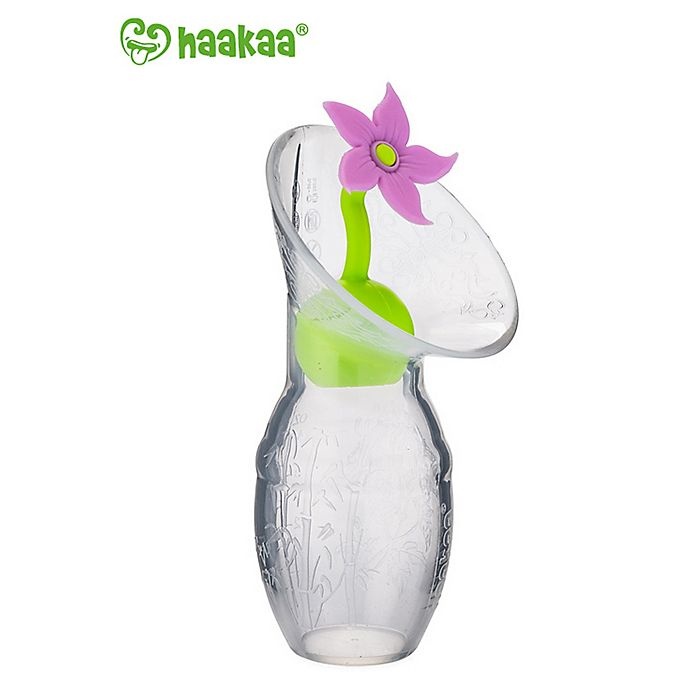 slide 2 of 4, Haakaa Silicone Breast Pump Flower Stopper - Purple, 1 ct