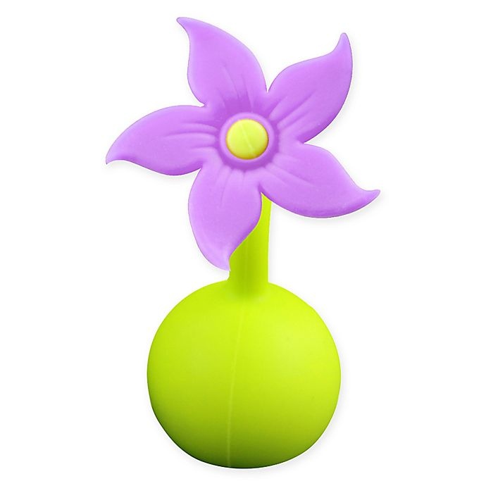 slide 1 of 4, Haakaa Silicone Breast Pump Flower Stopper - Purple, 1 ct