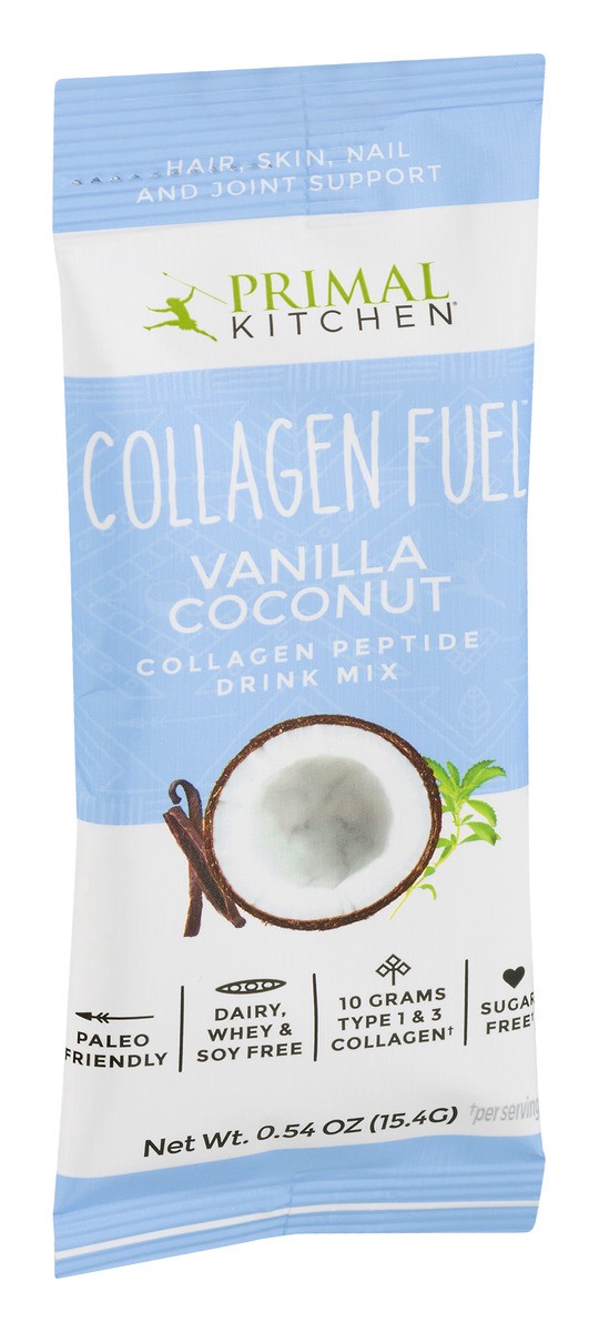 slide 10 of 11, Primal Kitchen Collagen Fuel Collagen Peptide Vanilla Coconut Drink Mix 0.54 oz, 0.54 oz