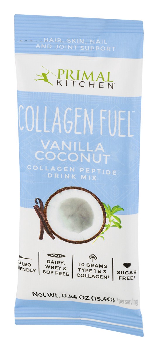 slide 9 of 11, Primal Kitchen Collagen Fuel Collagen Peptide Vanilla Coconut Drink Mix 0.54 oz, 0.54 oz