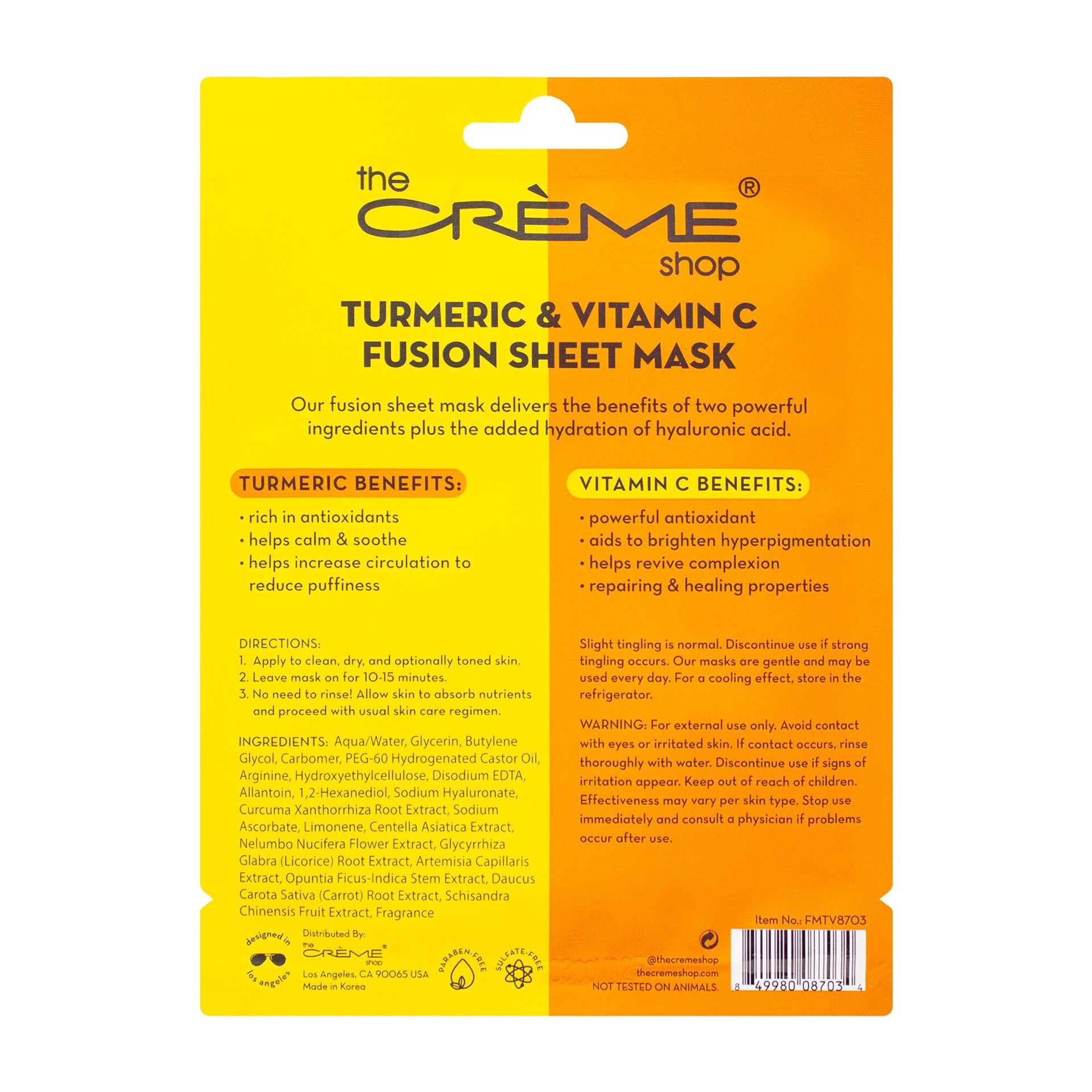slide 2 of 2, Tumeric + Vitamin C Fusion Mask, 1 ct