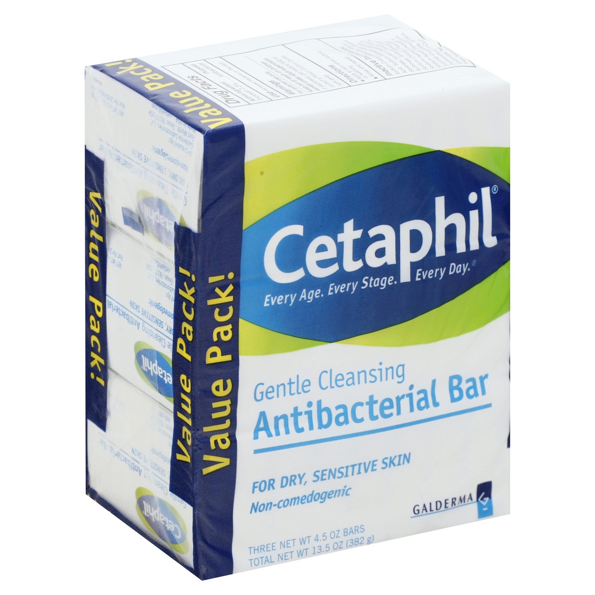 slide 3 of 10, Cetaphil Antibacterial Bar 3 ea, 3 ct