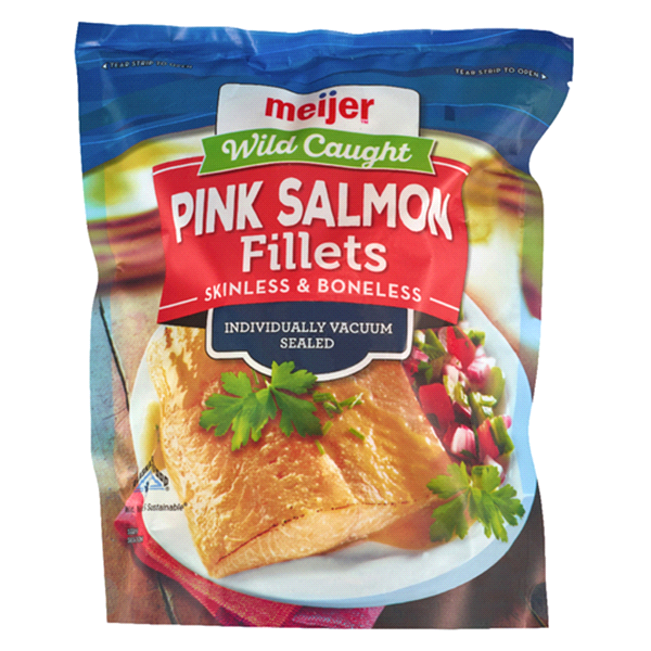 slide 1 of 1, Meijer Wild Caught Pink Salmon Fillets, 16 oz